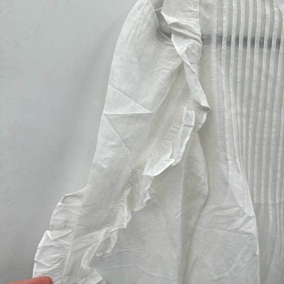 NWT ZADIG&VOLTAIRE XS Timmy Tomboy ruffled designer blouse feminine modern prep - Picture 7 of 16